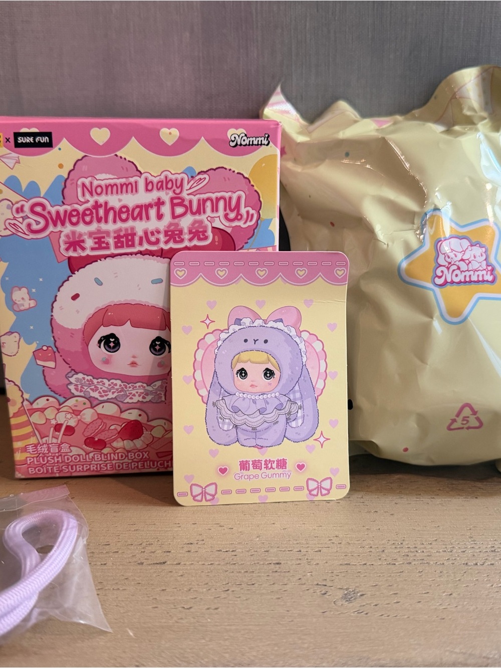 Nommi Sweetheart Bunny-Grape Gummy-SEALED BAG